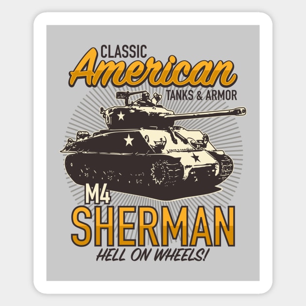 M4 Sherman Tank Sticker by Billy Goat TP